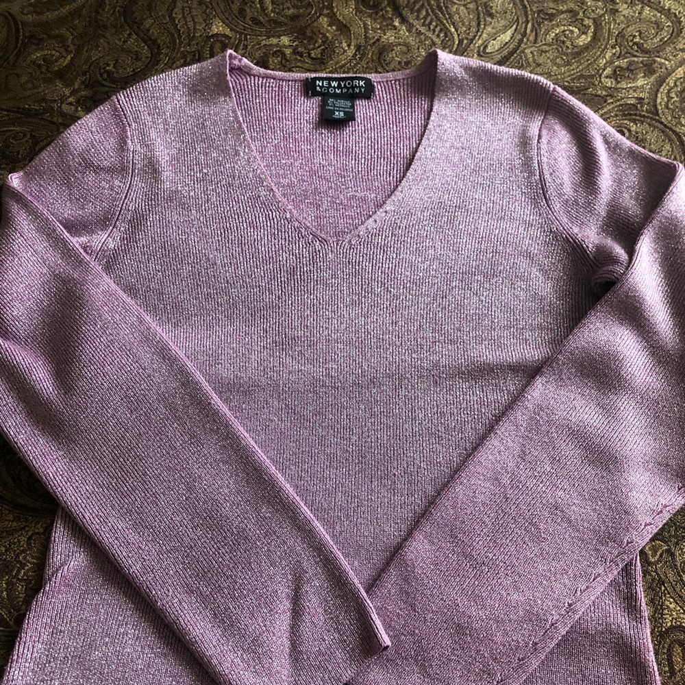 New York & Company sweater. Light purple.